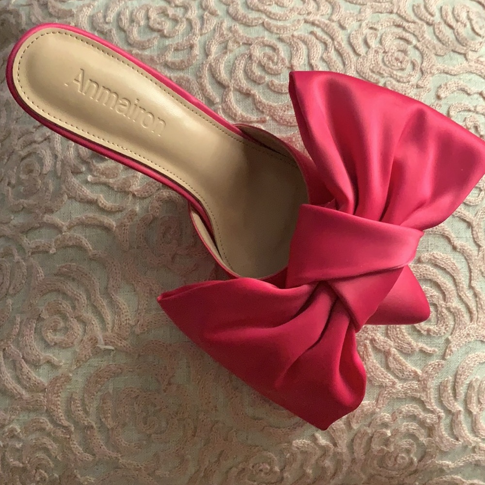 Pink big bow heels - Picture 2 of 8
